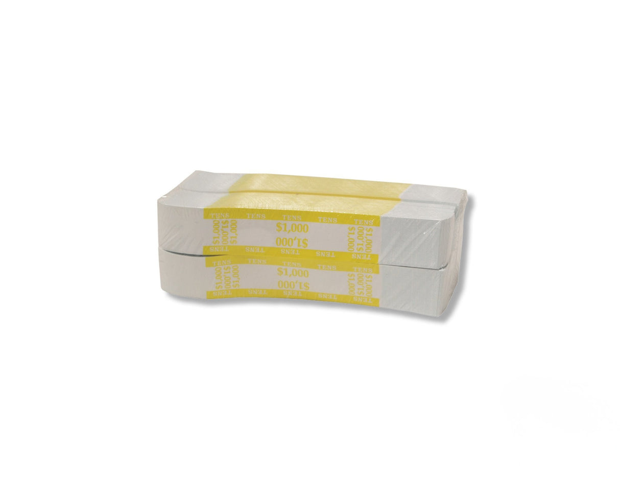 1.25" Pressure Sensitive Bill Straps For US Bills - Yellow