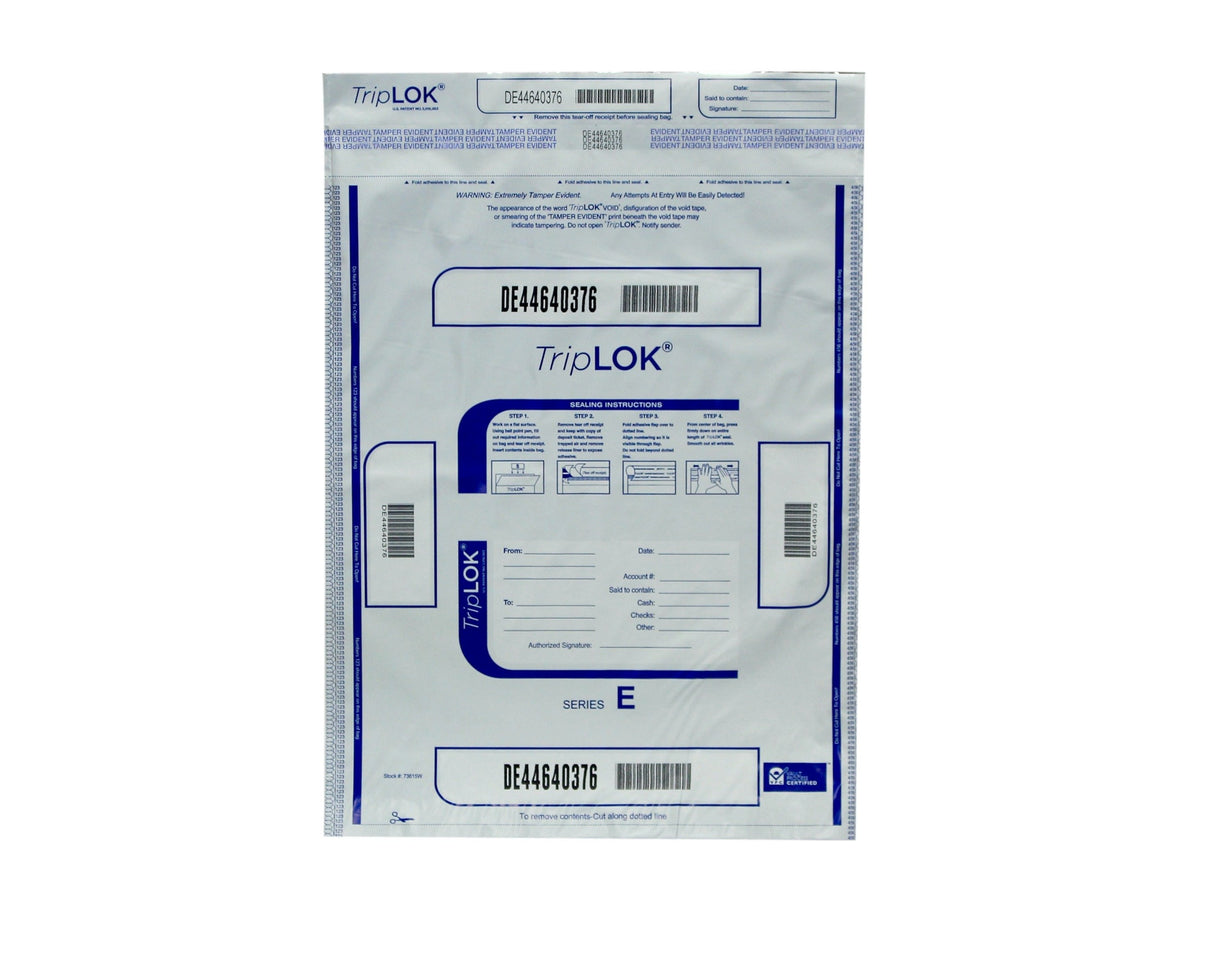 15x20 TripLOK® Security Deposit Bag - White