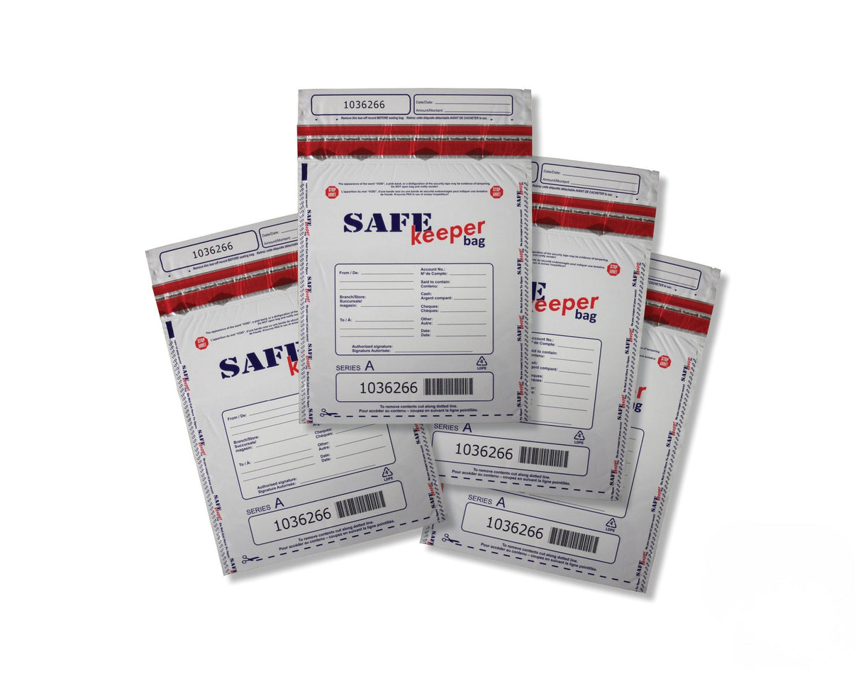 9x12 SAFE keeperbag™ Security Deposit Bag - White
