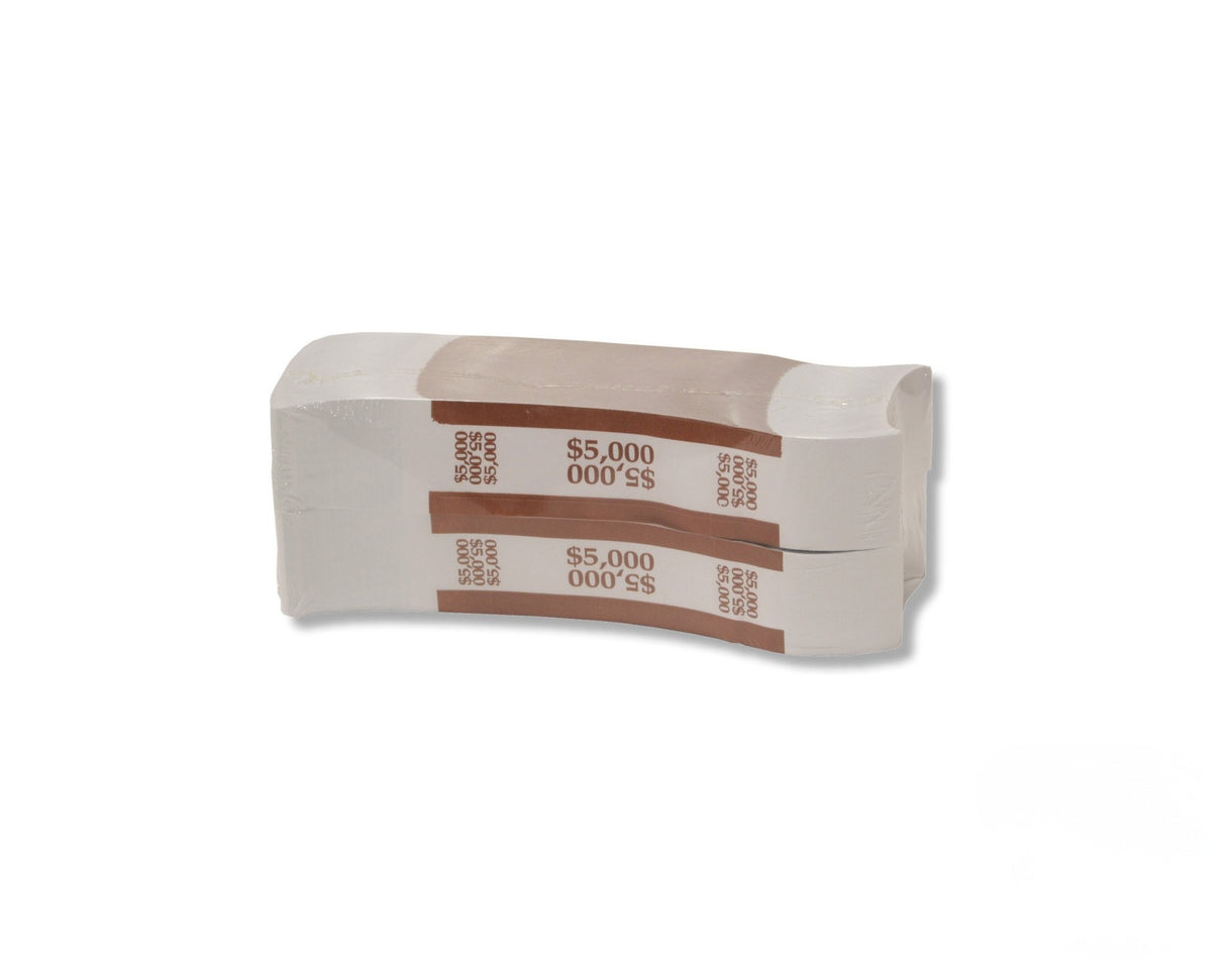 1.5" Pressure Sensitive Bill Straps For Canadian Bills - Brown