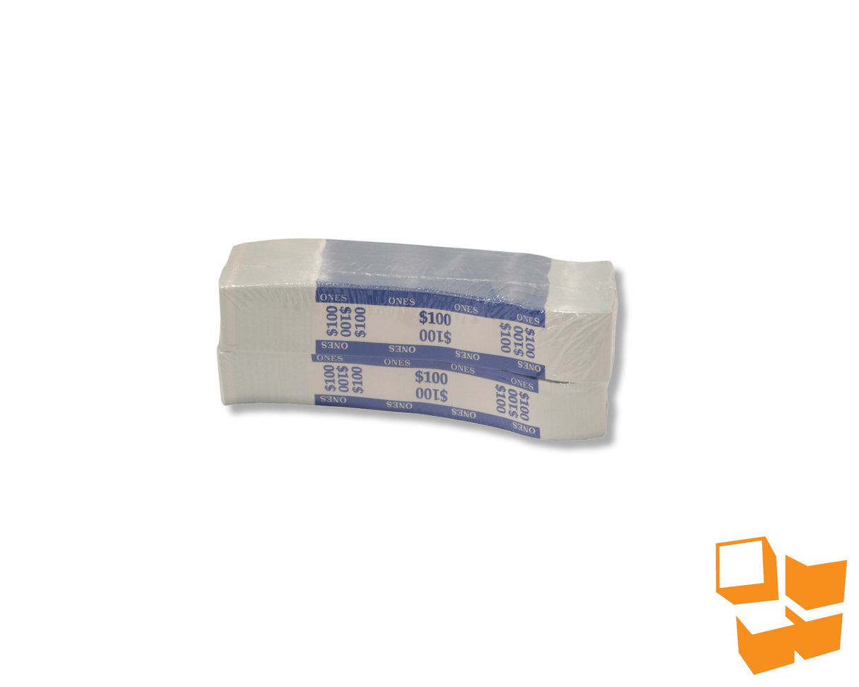 1.25" Pressure Sensitive Bill Straps For US Bills - Blue