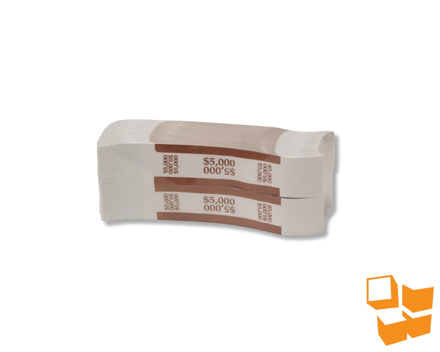 1.25" Pressure Sensitive Bill Straps For US Bills - Brown