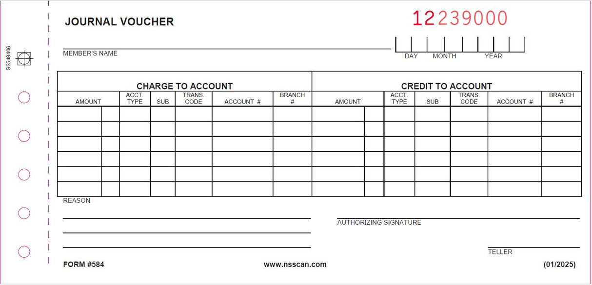 Journal Vouchers - 2 Part