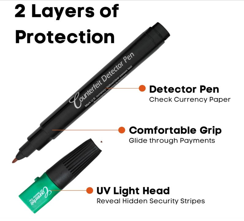 Dri Mark® Counterfeit Dual Detector Pen (3 Pack)