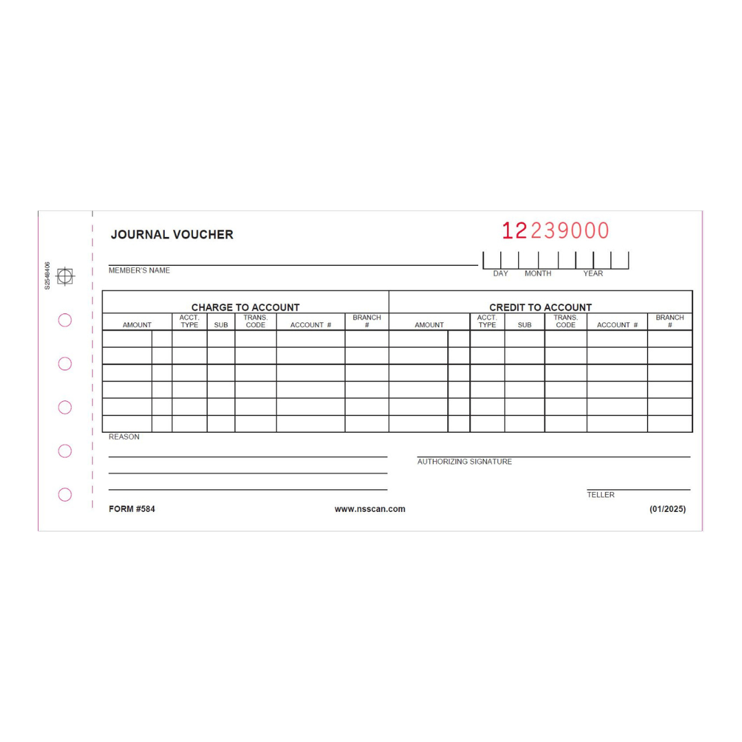 Journal Vouchers - 2 Part