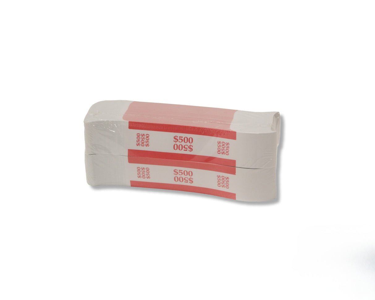 1.5" Pressure Sensitive Bill Straps For Canadian Bills - Red