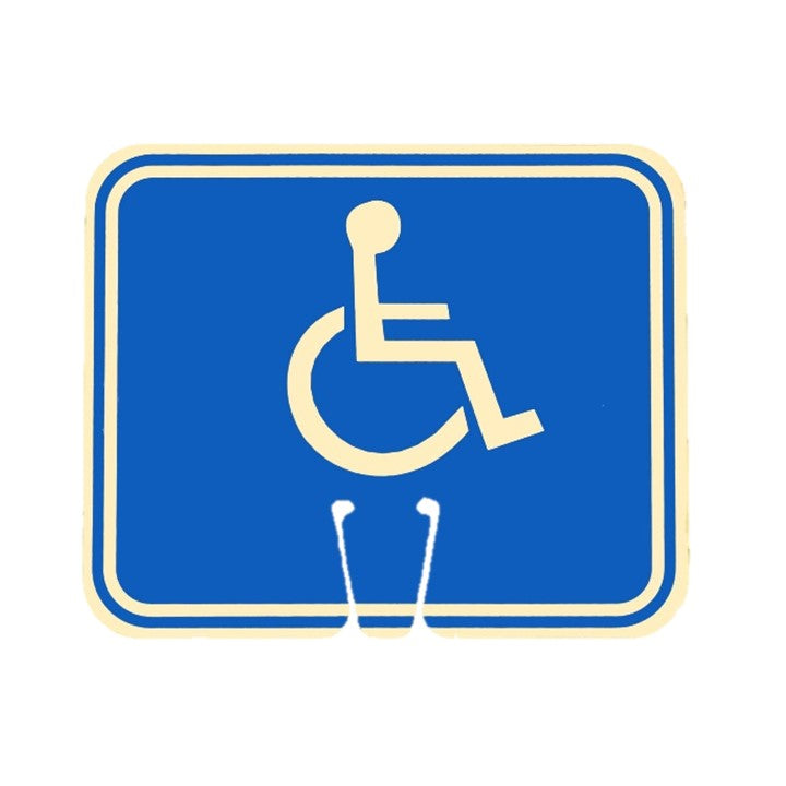 Cone Sign - Accessible Parking Symbol