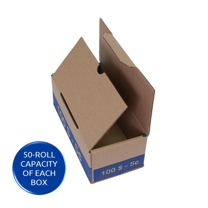 Die-Cut Coin Boxes for Canadian Coin Rolls