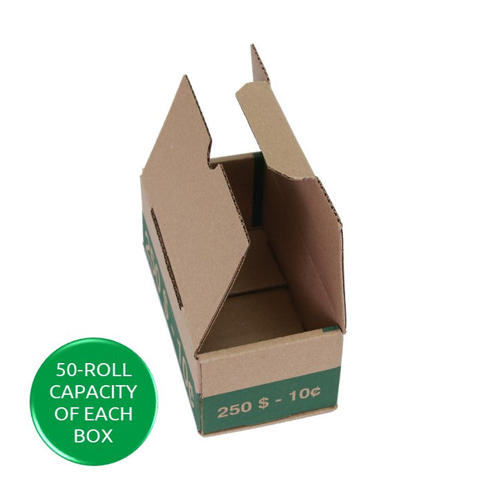 Die-Cut Coin Boxes for Canadian Coin Rolls