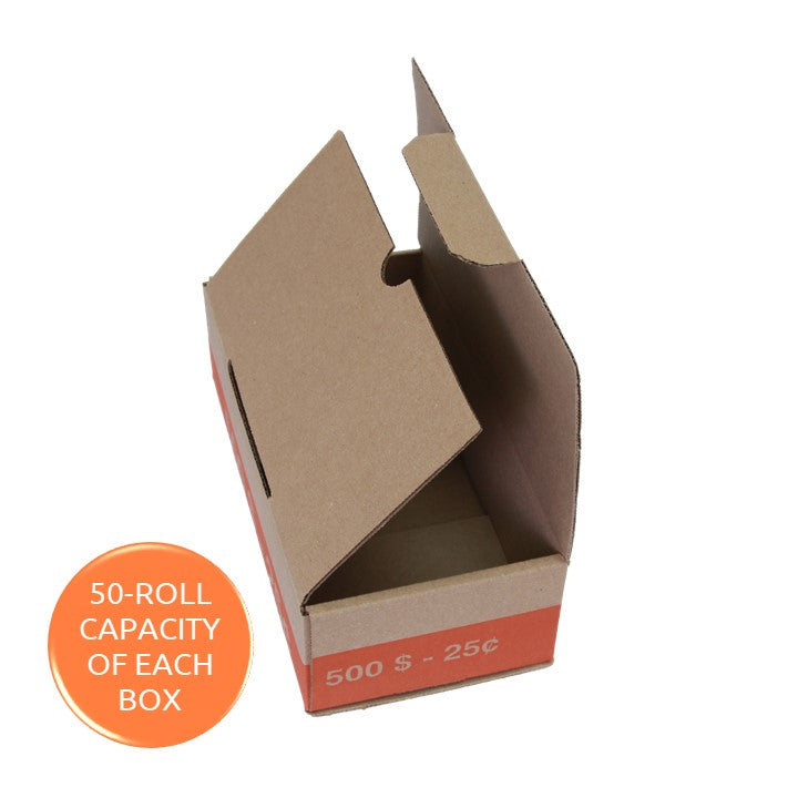 Die-Cut Coin Boxes for Canadian Coin Rolls