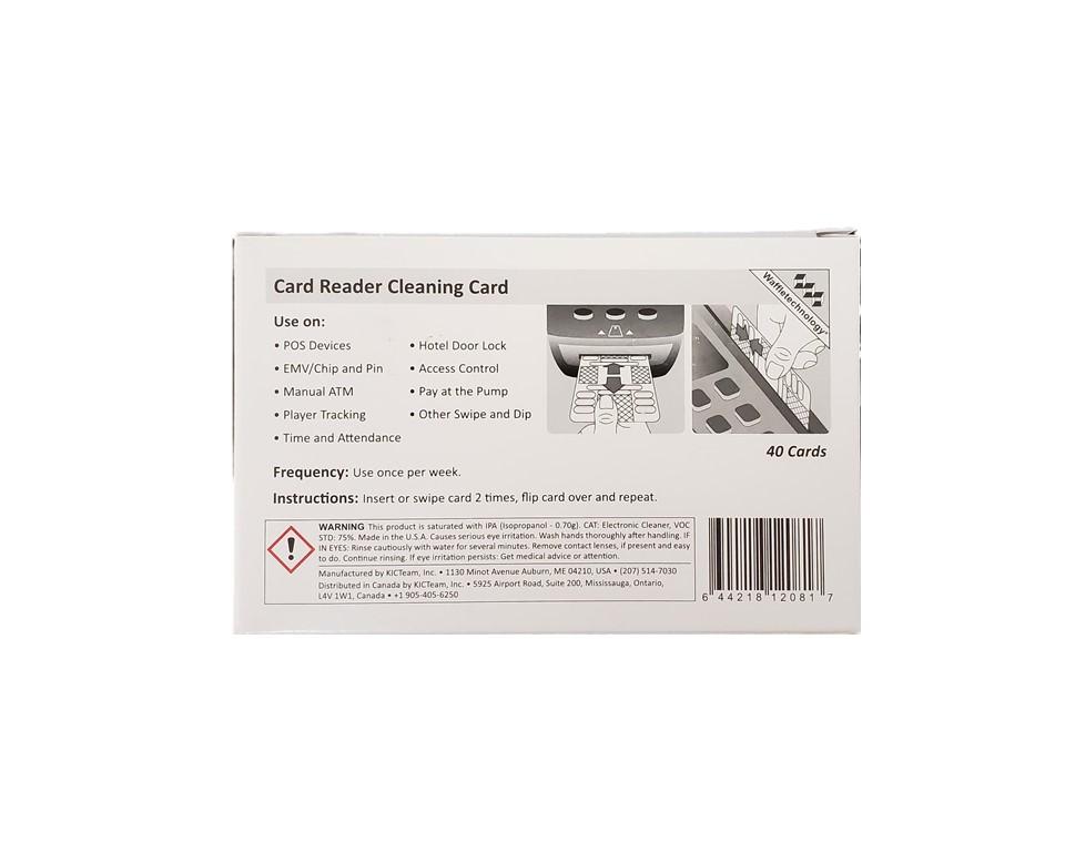 Waffletechnology® Cleaning Cards for Card Readers with 99.7% Isopropanol