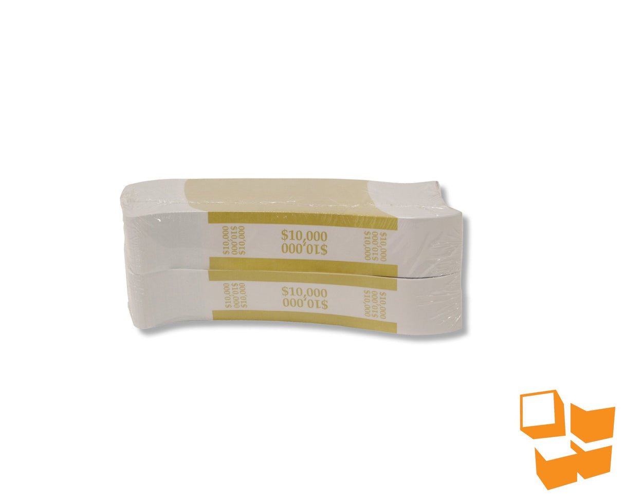 1.5" Pressure Sensitive Bill Straps For Canadian Bills - Mustard