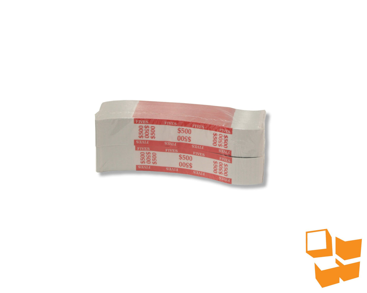 1.25" Pressure Sensitive Bill Straps For US Bills - Red