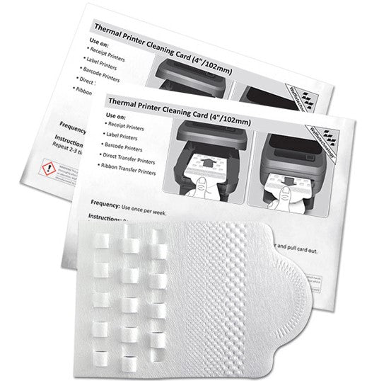 Waffletechnology® Cleaning Cards for 4″ Receipt Thermal Printers